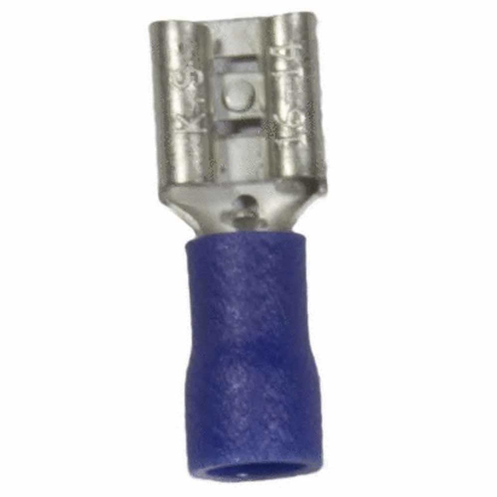 WirthCo 80826 Vinyl Insulated Female Quick Disconnect Terminal, 16-14 AWG, 0.250 Inch Tab, 300V, 25 Pack