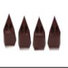 JSP Manufacturing 4 Pack of Brown Plastic Furniture Triangle Corner Legs - Sofa Couch Chair view 1