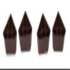 JSP Manufacturing 4 Pack of Brown Plastic Furniture Triangle Corner Legs - Sofa Couch Chair view 2