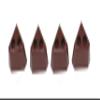 JSP Manufacturing 4 Pack of Brown Plastic Furniture Triangle Corner Legs - Sofa Couch Chair view 3