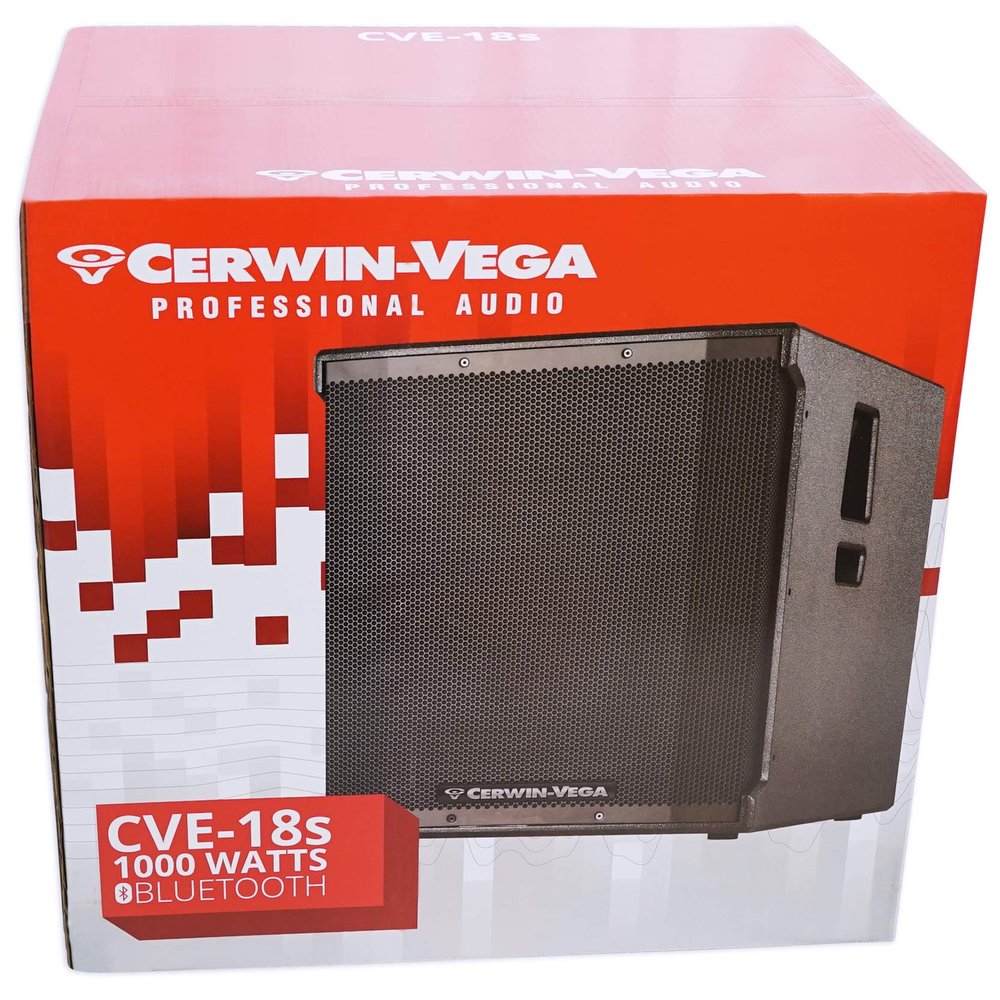 Cerwin Vega CVE-18 18" 1000 Watt Powered Subwoofer w/Bluetooth