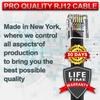 AmzDeals 2-Pack 5 Feet Black RJ12 6P6C Straight Wired Cable, Pro Grade Data and Voice Phone Line Cord - Made in USA view 4