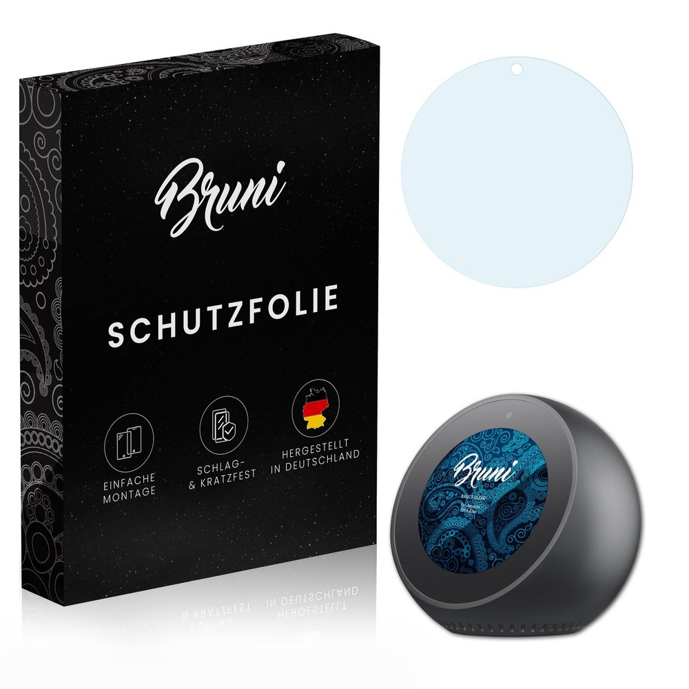 Bruni Screen Protector compatible with Amazn Ech Spot Protector Film, crystal clear Protective Film (2X)