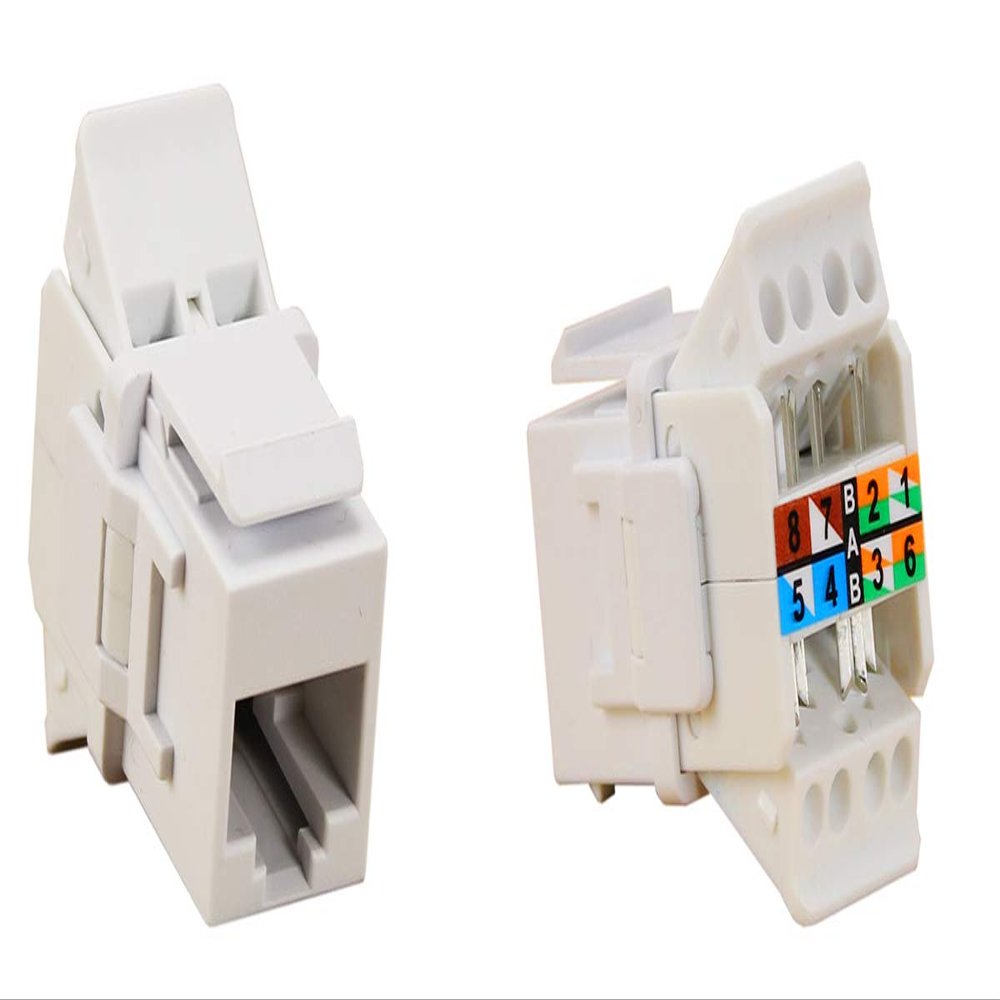 Suttle STAR6000C6T Mediamax Tool-Less Cat6 Jack with 8 Positions, 8 Conductor Modules, Tool-Less Idc'S with 8 Color-Coded Bezels, White