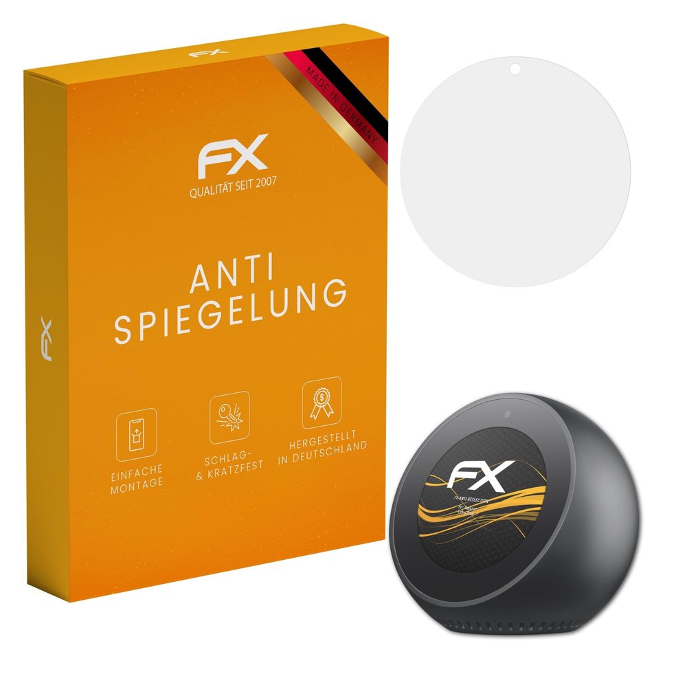 atFoliX Screen Protector compatible with Amazn Ech Spot Screen Protection Film, anti-reflective and shock-absorbing FX Protector Film (3X)