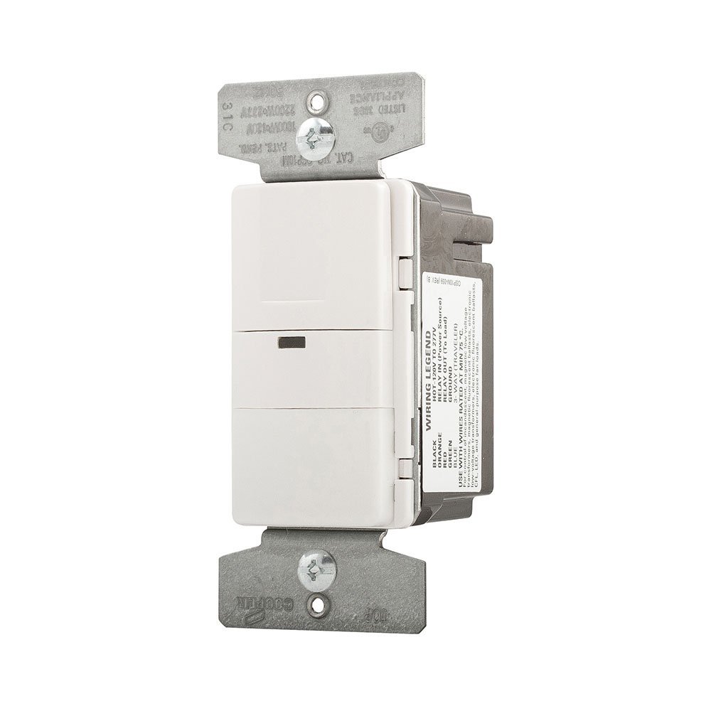 Eaton OSP10D-A Occupancy Sensor Dual PIR, Passive Infrared Sensors, Single Pole 3-Way 120/277V Grd AL