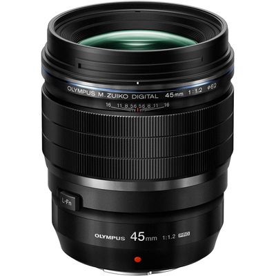 Olympus M.Zuiko Digital ED 45mm F1.2 PRO for Micro Four Thirds System Camera, Ultra Bright F1.2 Lens, Weather Sealed Design, MF Clutch, L-Fn Button