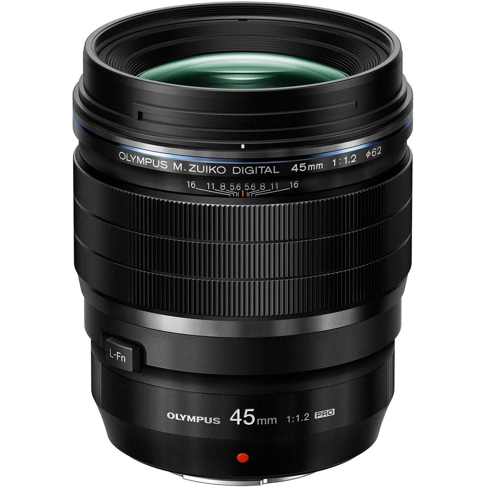 Olympus M.Zuiko Digital ED 45mm F1.2 PRO for Micro Four Thirds System Camera, Ultra Bright F1.2 Lens, Weather Sealed Design, MF Clutch, L-Fn Button