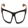 Carhartt CHB210DCC Carbondale SAFETY Glasses, Black/Tan Frame, Clear Lens view 2