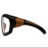 Carhartt CHB210DCC Carbondale SAFETY Glasses, Black/Tan Frame, Clear Lens view 3