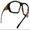 Carhartt CHB210DCC Carbondale SAFETY Glasses, Black/Tan Frame, Clear Lens view 4