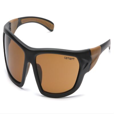 Carhartt CHB218DCC Carbondale SAFETY Glasses, Black/Tan Frame, Sandstone Bronze Lens