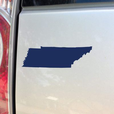 Nashville Decals Tennessee Vinyl Decal Laptop Car Truck Bumper Window Sticker, 8" x 2", Navy