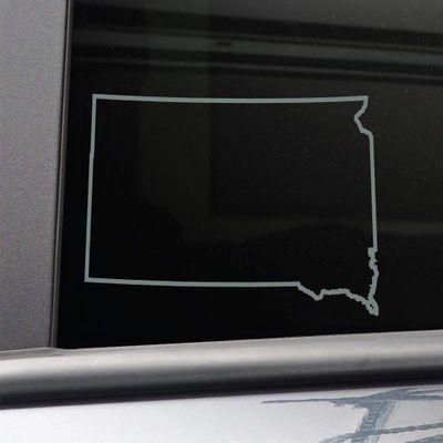 Nashville Decals South Dakota Vinyl Decal Laptop Car Truck Bumper Window Sticker, 6.5" x 4", Charcoal
