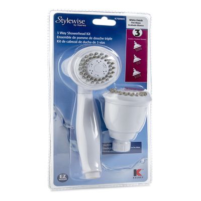 Plumb Pak K750WH Stylewise 3 Function 3 Way Shower Head Kit, White