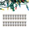 LadySwan Mini Christmas Light Strings Replacement Glass Fuses - 3A/3Amp 110V 125V Fast-Blow Mini Glass Fuses String Lights, 3.6 x 10mm/0.14 x 0.39 Inch, Pack of 20 view 2