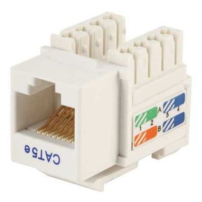 Datacom Jack, Cat5, Punch Down, White