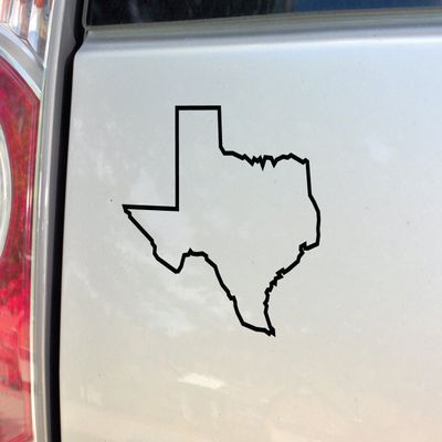 Nashville Decals Texas Vinyl Decal Laptop Car Truck Bumper Window Sticker, 5.5" x 5.25", Black