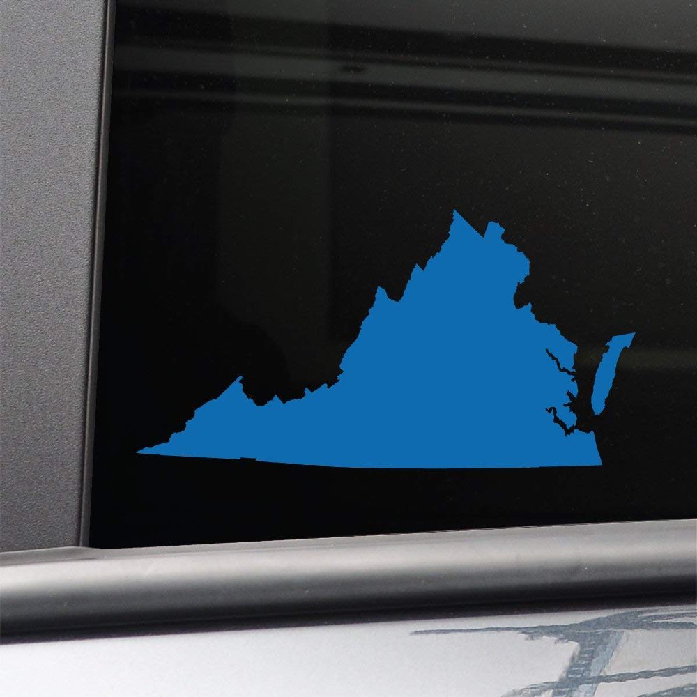 Nashville Decals Virginia Vinyl Decal Laptop Car Truck Bumper Window Sticker, 7" x 3", Blue