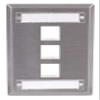Plate, 3 Ports, Gray view 1