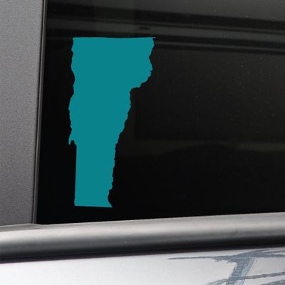 Nashville Decals Vermont Vinyl Decal Laptop Car Truck Bumper Window Sticker, 6.5" x 4", Teal