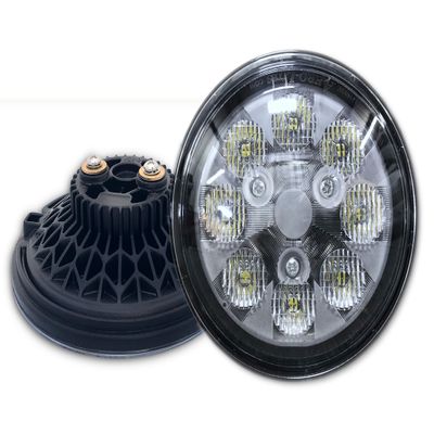 "High Performance 2,100 Lumen LED PAR36 Sealed Beam Direct Replacement Lamp| 12/28VDC Compatible (Taxi (45 Flood Beam))"