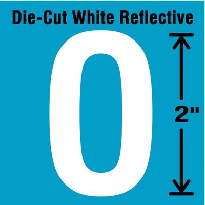 Die-Cut Refl. Letter Label, O, 2In H, PK5