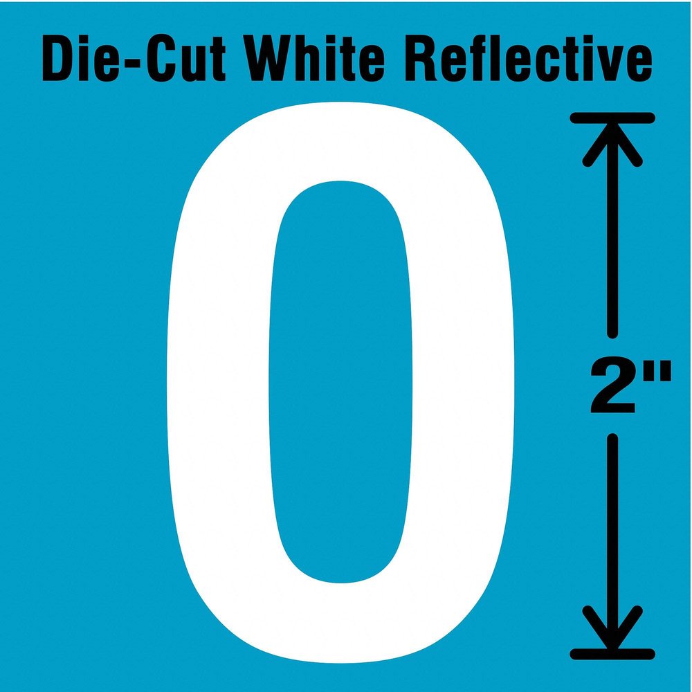 Die-Cut Refl. Letter Label, O, 2In H, PK5