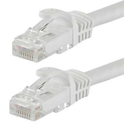 Ethernet Cable, Cat 6, White, 0.5 ft.