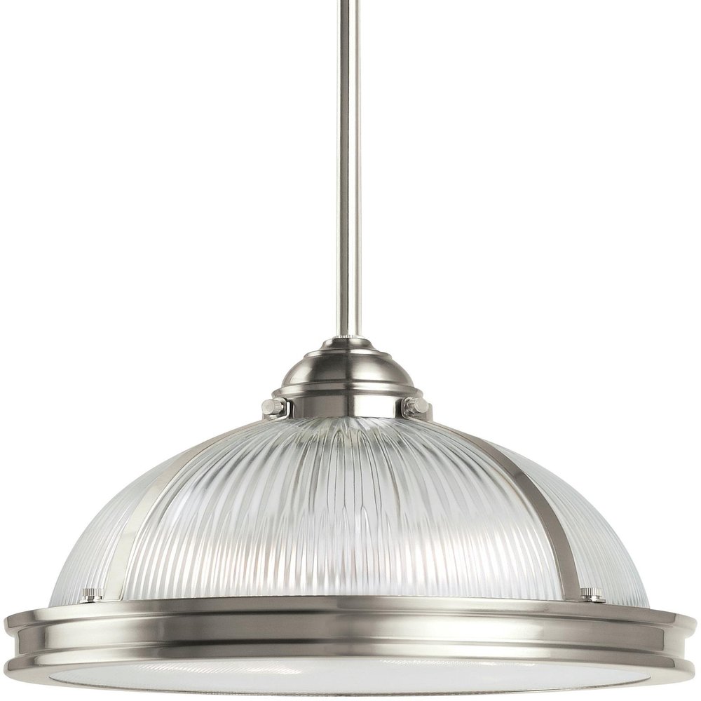 Generation Lighting 65061EN3-962 Pratt Street Prismatic Pendant Hanging Modern Fixture, Two - Light, Brushed Nickel