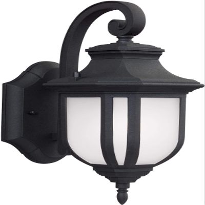 Generation Lighting 8536301EN3-12 Small One Light Outdoor Wall Lantern, Black