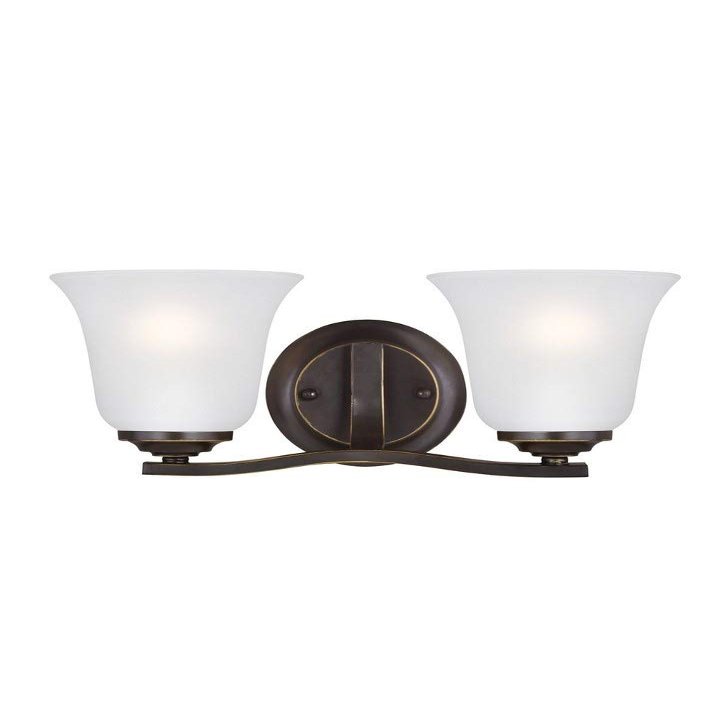 Generation Lighting 4439002EN3-782 Transitional Two Light Wall/Bath from Emmons Collection in Bronze/Dark Finish,