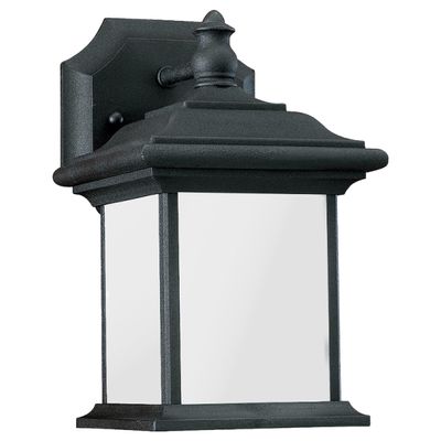 Generation Lighting 89101EN3-12 Transitional One Light Outdoor Wall Lantern from Seagull - Wynfield Collection in Black Finish, 9.75 Inch Height, 6 Inch Wide, Die Cast Aluminum Construction