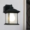 Generation Lighting 89101EN3-12 Transitional One Light Outdoor Wall Lantern from Seagull - Wynfield Collection in Black Finish, 9.75 Inch Height, 6 Inch Wide, Die Cast Aluminum Construction view 2