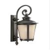 Generation Lighting 88242EN3-780 Cape May One Light Outdoor Wall Lantern, Burled Iron Finish, 100 Total Watts, 26.25 Inch Height, 11 Inch Wide, Etched/White Inside Glass Shade view 1