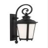 Generation Lighting 88242EN3-780 Cape May One Light Outdoor Wall Lantern, Burled Iron Finish, 100 Total Watts, 26.25 Inch Height, 11 Inch Wide, Etched/White Inside Glass Shade view 2