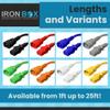 IronBox Electric - Heavy-Duty C14 to C13 Power Cord, 15A, 250V, 14/3 AWG Computer Extension Cable - PDU Power Cables for PC Adapter, Server Rack Cord, Monitor Cable Extender (Blue 5 Foot) view 4