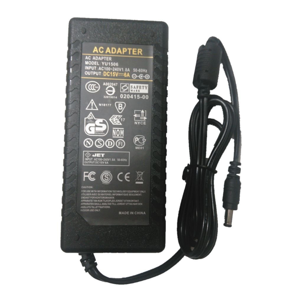 15V 3A 4V 5A 6A 8A AC DC Adapter 45W 60W 75W 90W 120W Switching Power Supply Charger (15V6A)