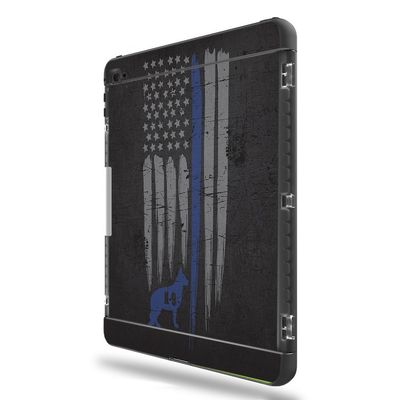 MightySkins Skin Compatible with LifeProof Apple iPad Pro 9.7" - Thin Blue Line K9 | Protective, Durable, and Unique Vinyl wrap Cover | Easy to Apply, Remove, and Change Styles | Made in The USA