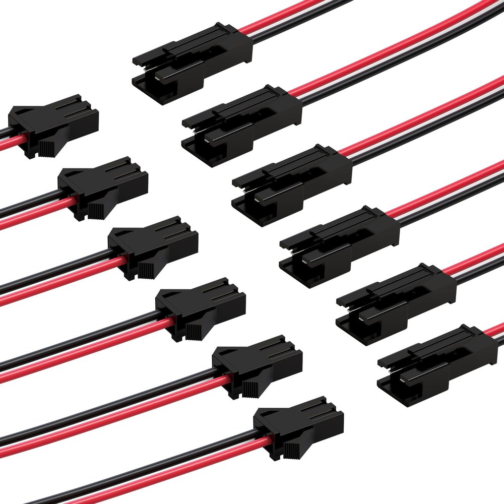 VANDESAIL 2-Pin JST SM LED Strip Connectors, 10 cm, 20 Pairs