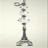 Trace Ellements Silvery Eiffel Tower with Clear Faceted Glass Ceiling Fan Pull Chain view 1