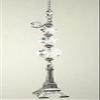 Trace Ellements Silvery Eiffel Tower with Clear Faceted Glass Ceiling Fan Pull Chain view 3