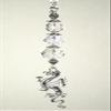 Silvery Dragon and Clear Faceted Glass Ceiling Fan Pull Chain view 2