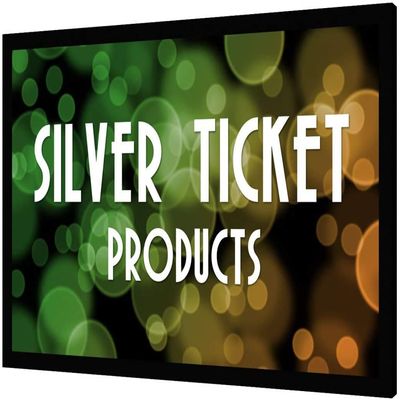 Silver Ticket Products STR Series 6 Piece Home Theater Fixed Frame 4K / 8K Ultra HD, HDTV, HDR & Active 3D Movie Projection Screen, 16:9 Format, 220" Diagonal, White Material STR-169220