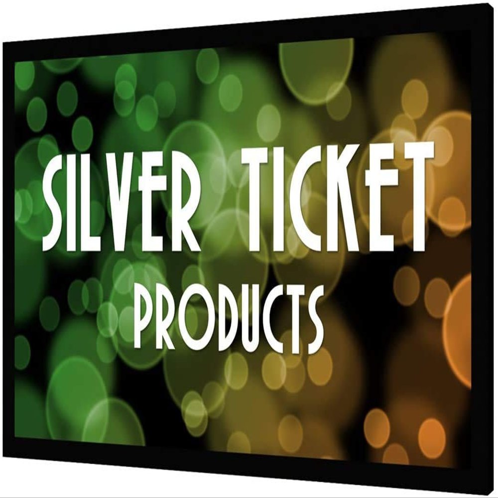 Silver Ticket Products STR Series 6 Piece Home Theater Fixed Frame 4K / 8K Ultra HD, HDTV, HDR & Active 3D Movie Projection Screen, 16:9 Format, 220" Diagonal, White Material STR-169220