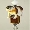 Sweet Patchwork Bull Dog with Brown and White Glass Ceiling Fan Pull Chain view 2