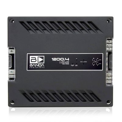 4-Channel Vehicle Audio Amplifier - 300 Watts D Class High-Powered Mono Amplifier w/Subsonic Filter & Low Pass Filter Stable @ 1 Ohm, LED Indicators, Sound Specialization - Banda 1200.41OHM