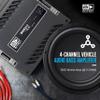 4-Channel Vehicle Audio Amplifier - 300 Watts D Class High-Powered Mono Amplifier w/Subsonic Filter & Low Pass Filter Stable @ 1 Ohm, LED Indicators, Sound Specialization - Banda 1200.41OHM view 4