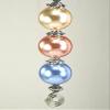 Triple Beauty Pastel Pearls in Champagne, French Rose and Light Blue Ceiling Fan Pull Chain view 1