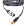 12 Foot Pro Audio Neutrik XLR Female to Neutrik RCA Male Cable by Custom Cable Connection view 1